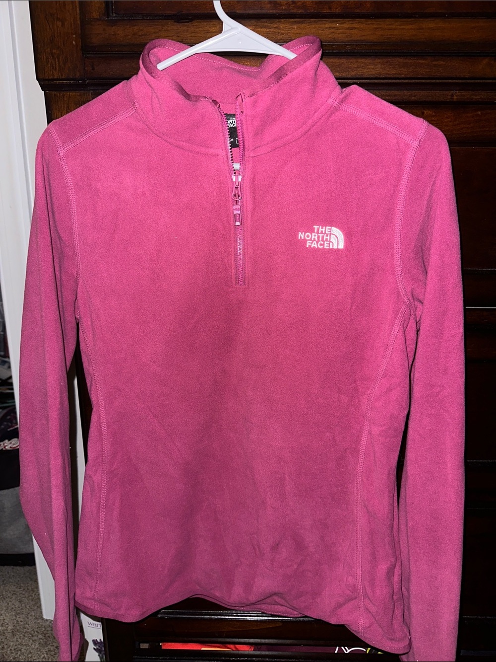 The North Face Women’s Hot Pink Quarter-Zip Fleece Pullover